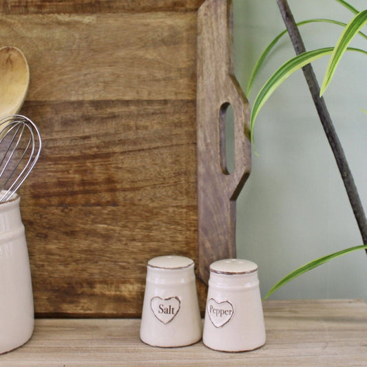 Heart Range Ceramic Salt & Pepper Pots - Ashton and Finch