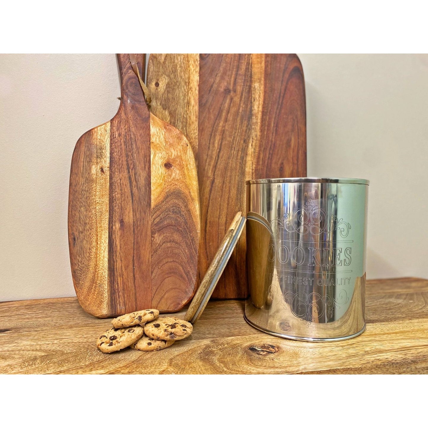 Silver Cookie Canister 18cm - Ashton and Finch