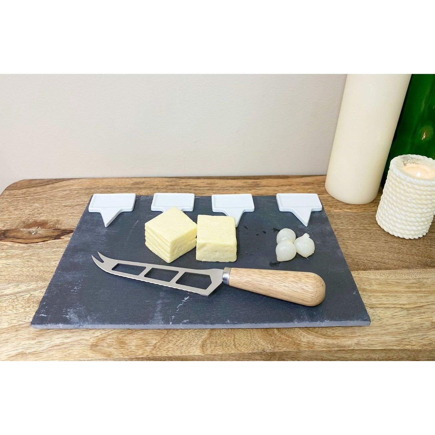 Slate Cheese Board Service Set & Knife 30cm - Ashton and Finch