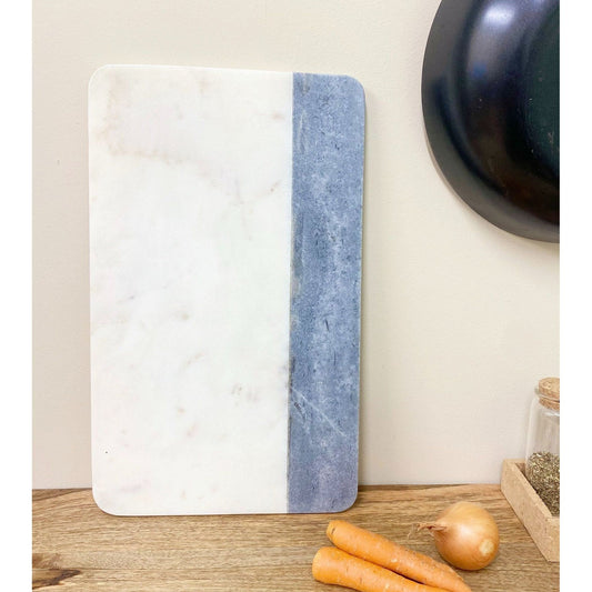 White & Grey Marble Chopping Board 40cm - Ashton and Finch