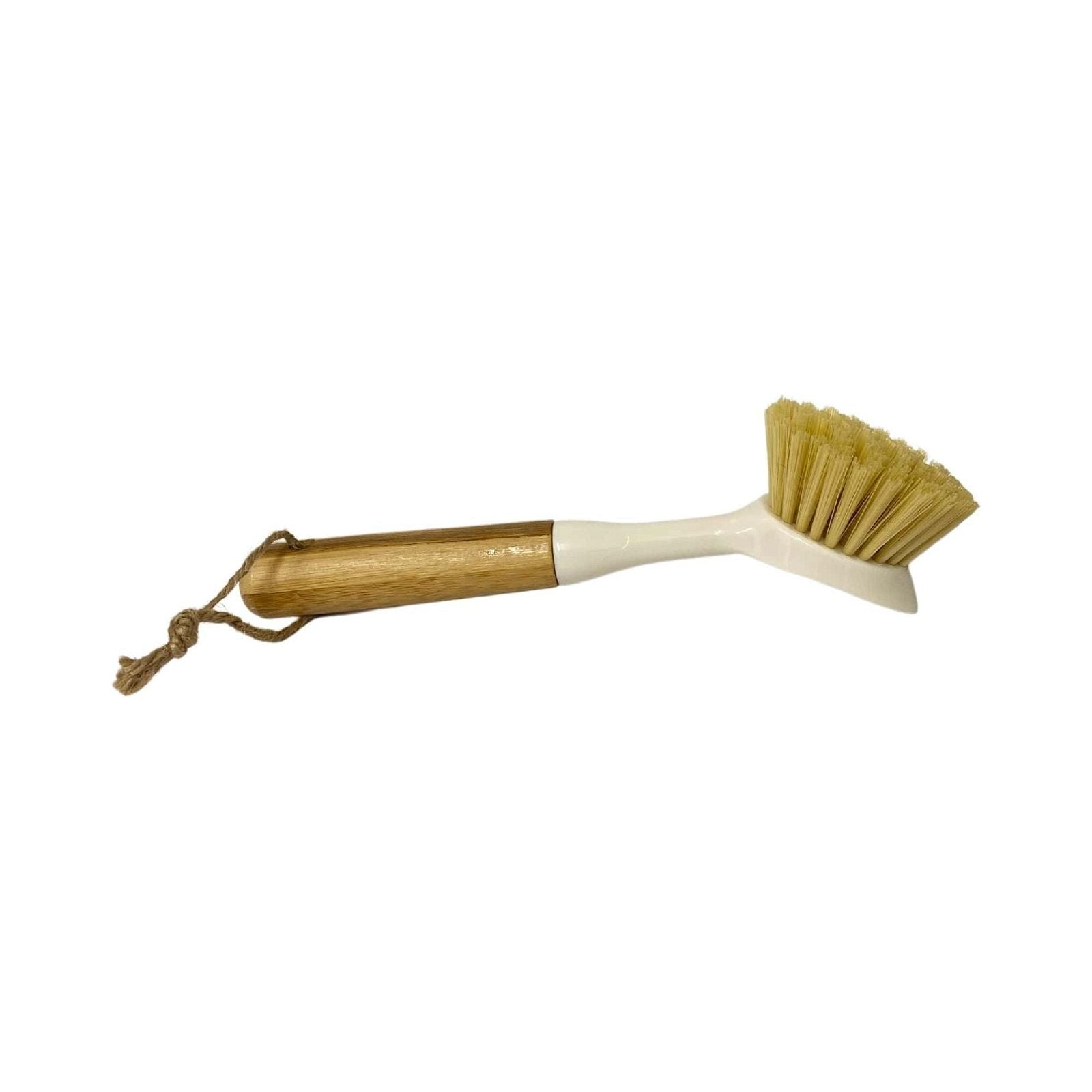 Cream Washing Up Brush with Bamboo Wooden Handle - Ashton and Finch