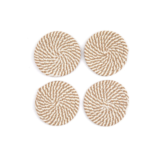 Set of Four Stripey Woven Coasters - Ashton and Finch
