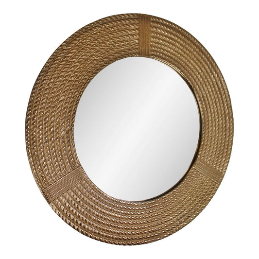Gold Metal Rope Style Mirror 63cm - Ashton and Finch