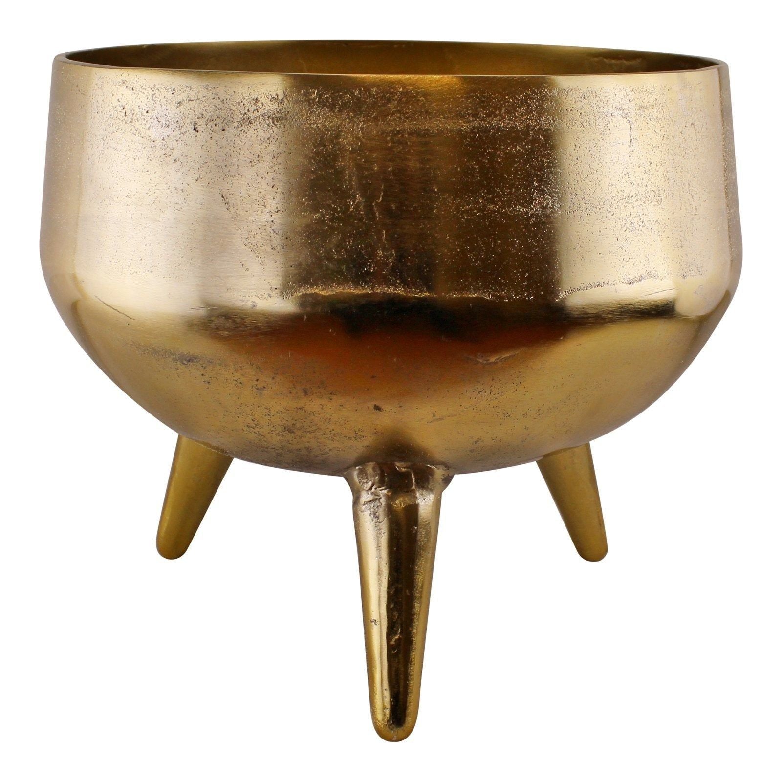 Gold Metal Planter/Bowl With Feet, 35cm - Ashton and Finch