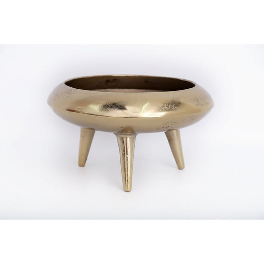 Gold Metal Planter/Bowl With Feet 39cm - Ashton and Finch