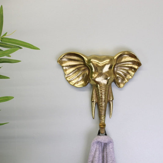 Decorative Gold Elephant Wall Hanging Hook - Ashton and Finch