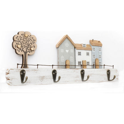 Wooden House with Four Hooks - Ashton and Finch