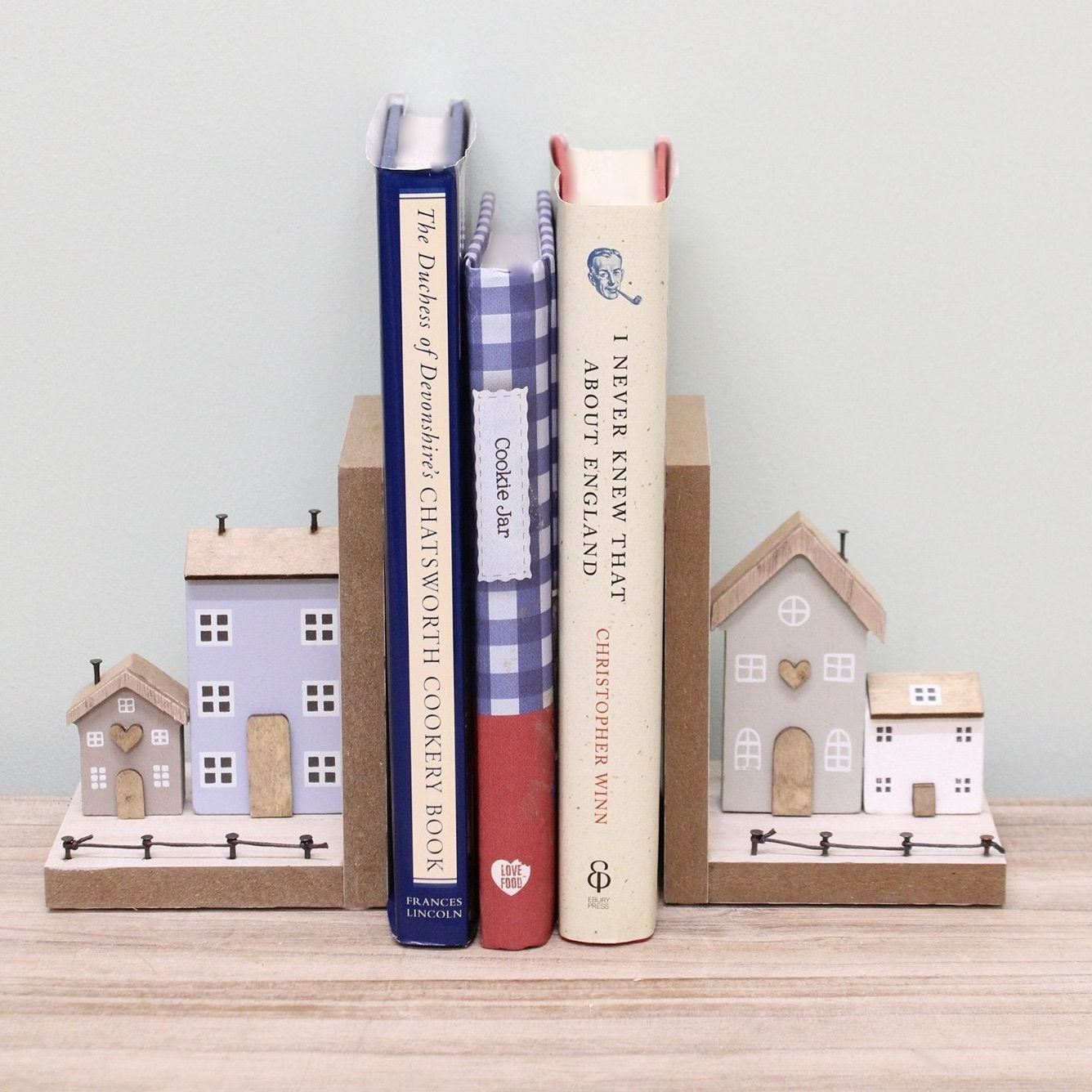 Pair of Bookends, Wooden Houses Design - Ashton and Finch
