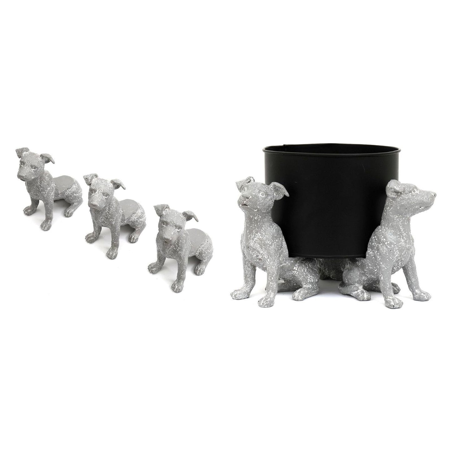 Set of Grey Dog Pot Risers - Ashton and Finch