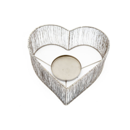 Silver Heart Candle Holder - Ashton and Finch