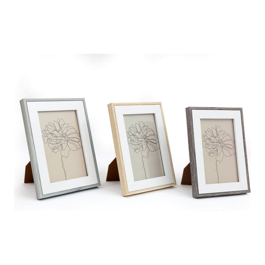 Set of Three Photo Frames with Wood Edge - Ashton and Finch