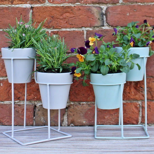Potting Shed Small Double Planter On Stand, Green - Ashton and Finch