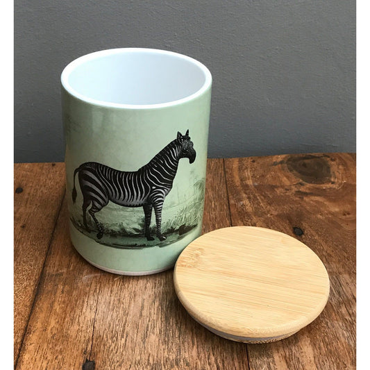Ceramic Canister With Zebra - Ashton and Finch