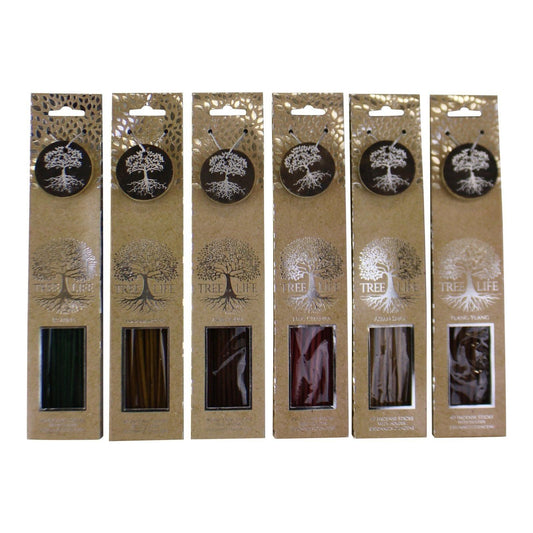 Set of 6 Fragranced Incense Sticks With Holders, Tree Of Life Design - Ashton and Finch