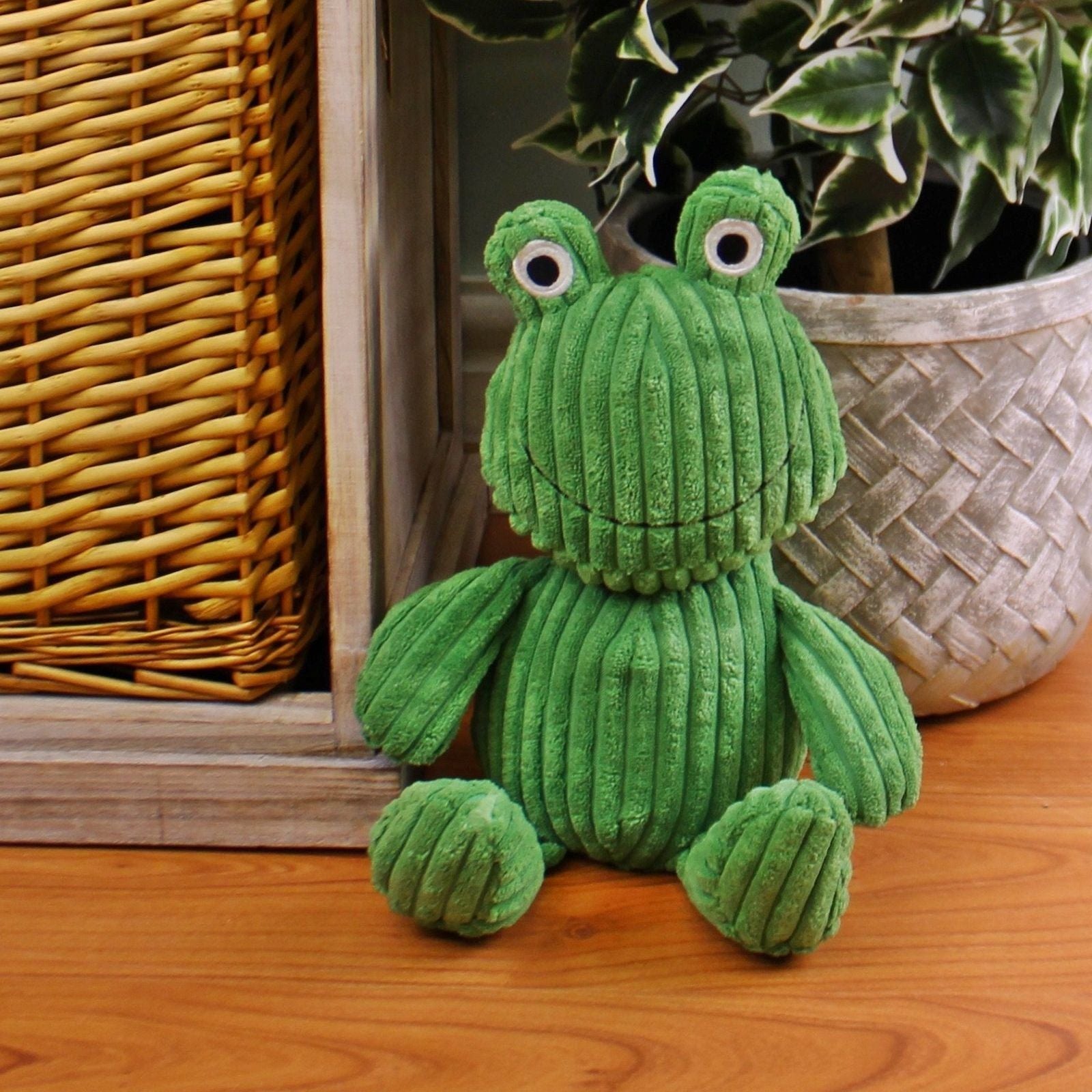 Ribbed Fabric Frog Doorstop, 27cm - Ashton and Finch