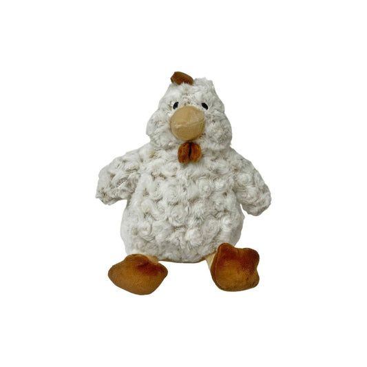Curled Fur Fabric Brown Chicken Doorstop - Ashton and Finch