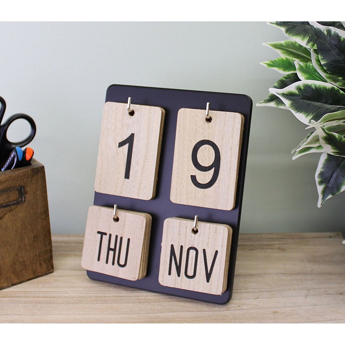 Wooden Freestanding Photo Frame Style Perpetual Calendar - Ashton and Finch