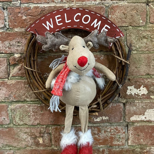 Red Nose Deer Wall Decoration 46cm - Ashton and Finch