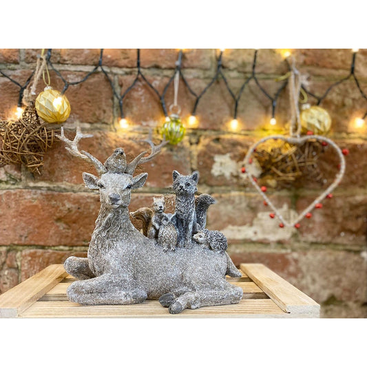 Laying Reindeer & Friends Ornament - Ashton and Finch
