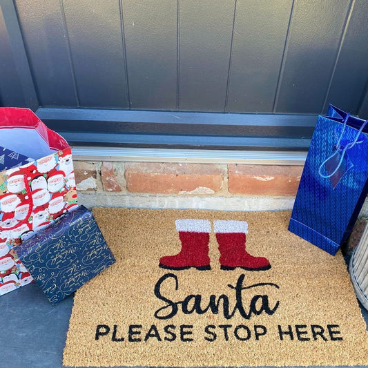 Santa Stop Here Doormat Boots - Ashton and Finch