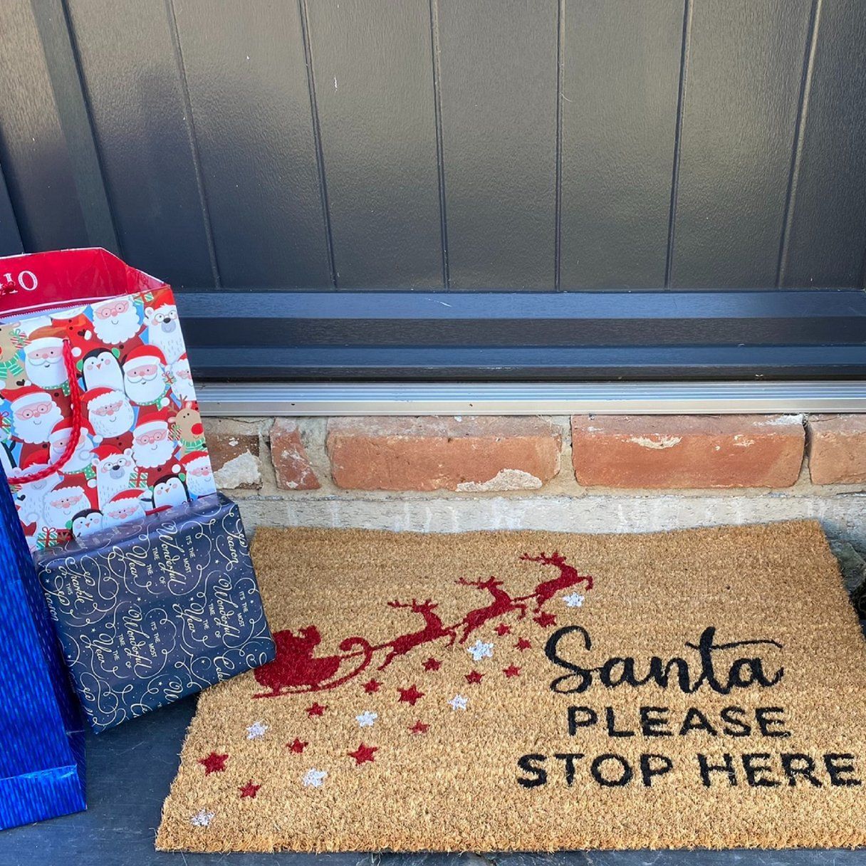Santa Stop Here Doormat Sleigh - Ashton and Finch