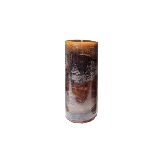 Cinnamon Swirl Ombre Pillar Candle - Ashton and Finch