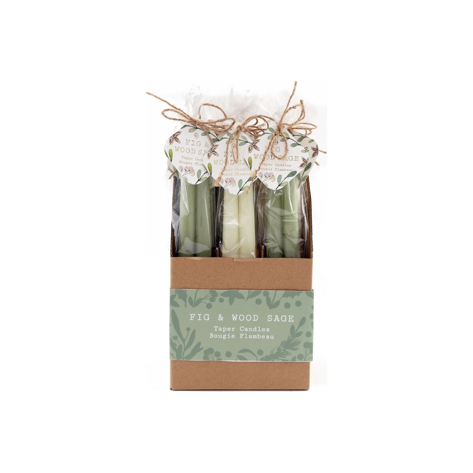 Set of Two Fig and Wood Sage Taper Candles - Ashton and Finch