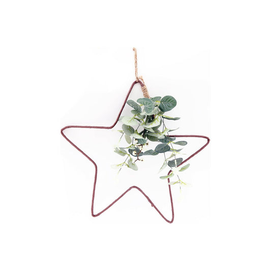 Hanging Wire Star with Eucalyptus Detail - Ashton and Finch