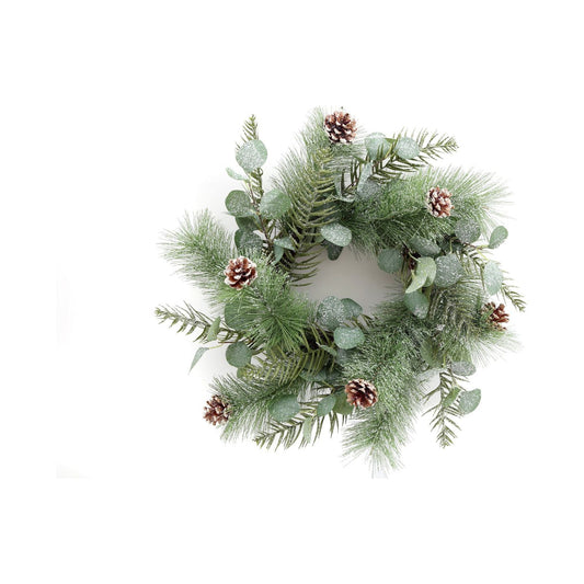 Christmas Eucalyptus and Icy Pinecone Wreath - Ashton and Finch