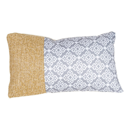 Serenity Print Rectangular Cushion Grey 50cm - Ashton and Finch
