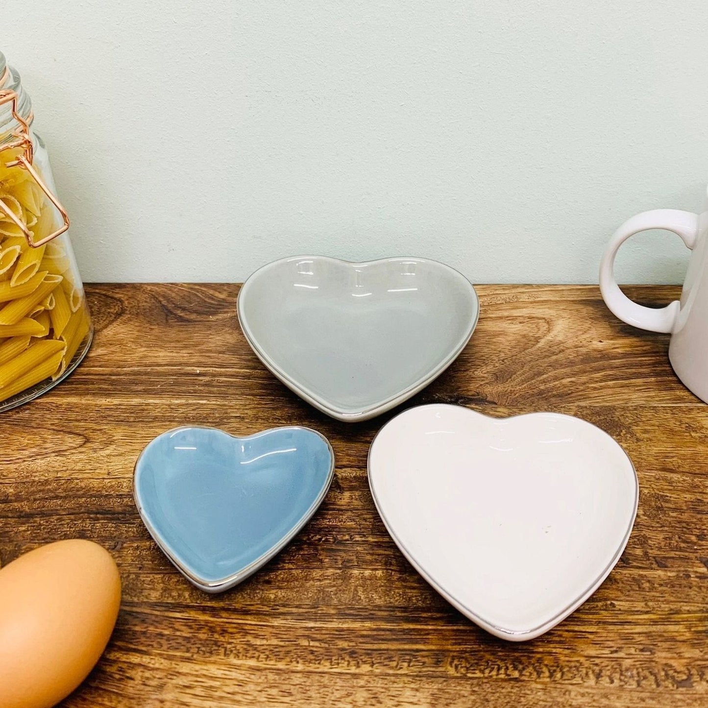 Set of 3 Heart Trinket Dishes - Ashton and Finch