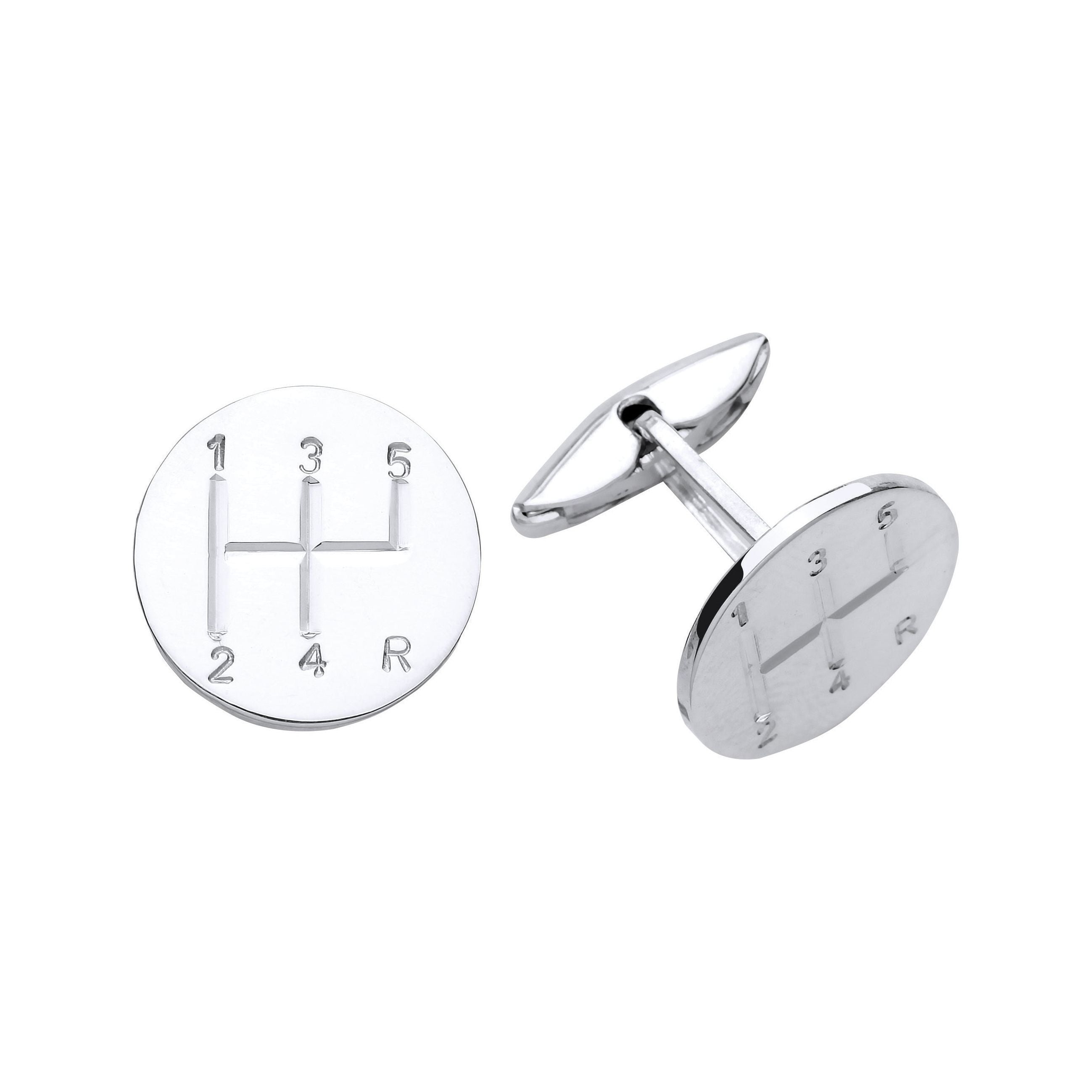 Sterling Silver Car Gear Stick Cufflinks  | Ashton and Finch