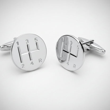 Sterling Silver Car Gear Stick Cufflinks  | Ashton and Finch