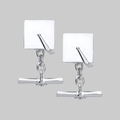 Sterling Silver Mortar Board Graduation Cufflinks  | Ashton and Finch