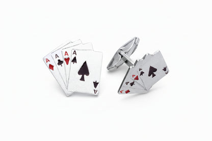 Sterling Silver Playing Card Cufflinks  | Ashton and Finch