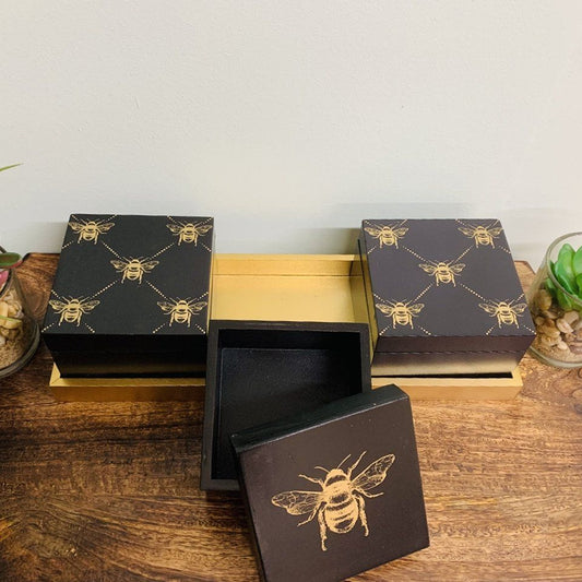 Set of 3 Bee Storage Box's - Ashton and Finch