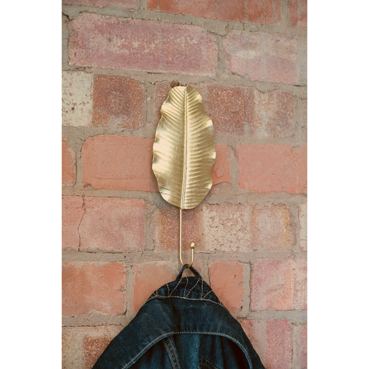 Gold Leaf Wall Hook 27cm - Ashton and Finch
