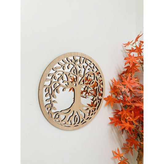 Round Cut Out Tree Of Life Mirror 35cm - Ashton and Finch