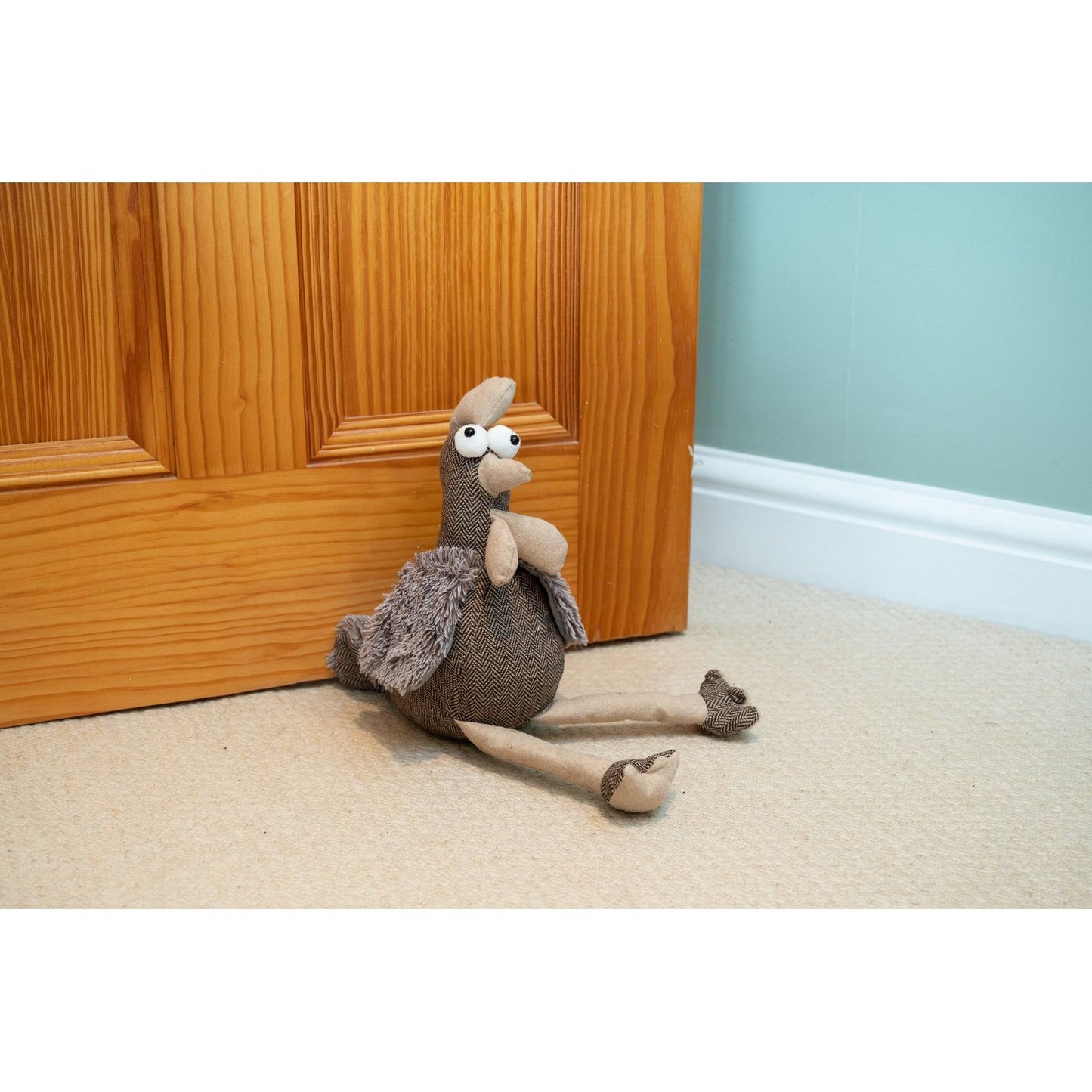 Brown Chicken Fabric Doorstop 36cm - Ashton and Finch