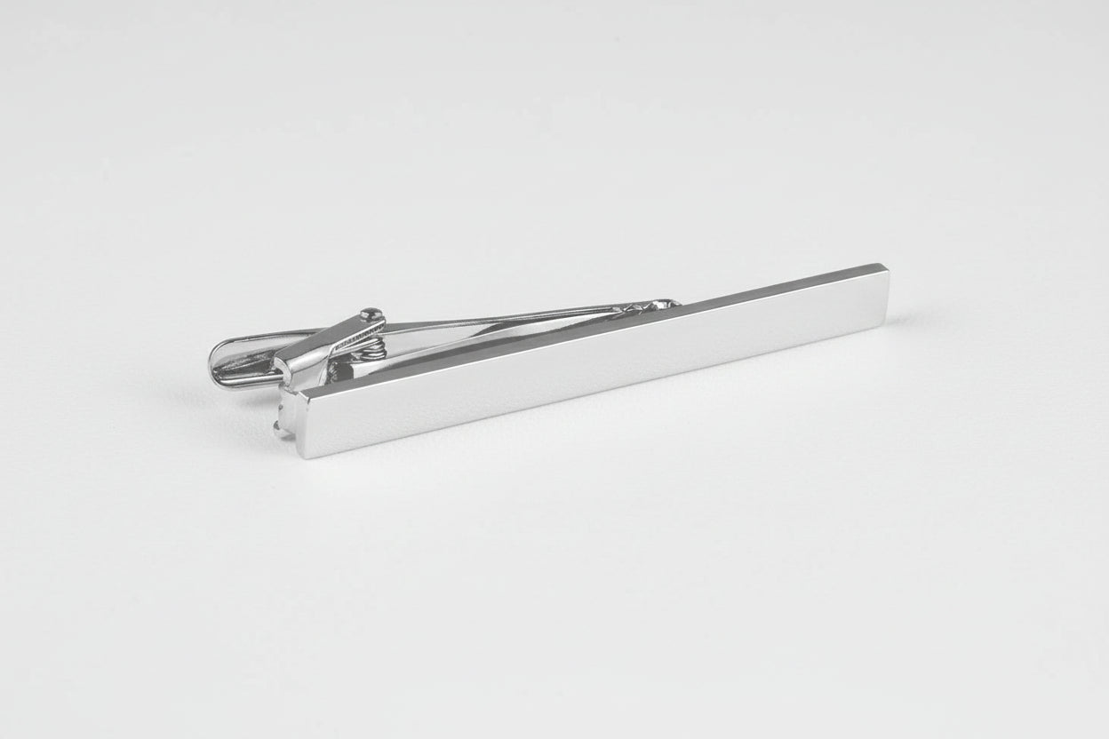 Tie Clip with Square Corners Engraved and Personalised  | Ashton and Finch