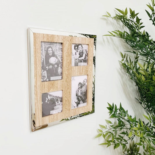 Silver & Wooden Multi Photo Frame - Ashton and Finch