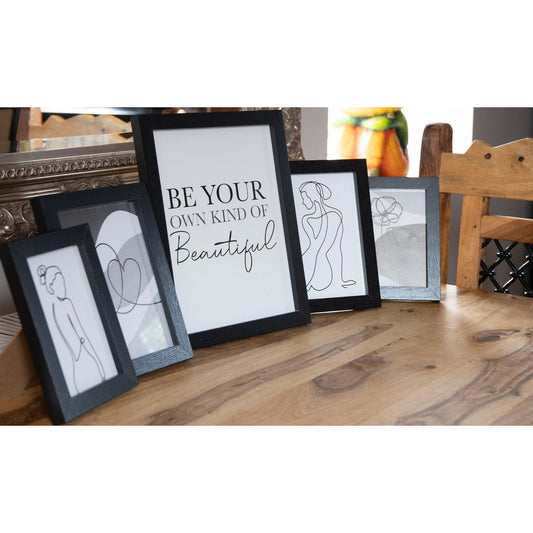 Set of 5 Silhouette Women Gallery Wall Art Prints - Ashton and Finch