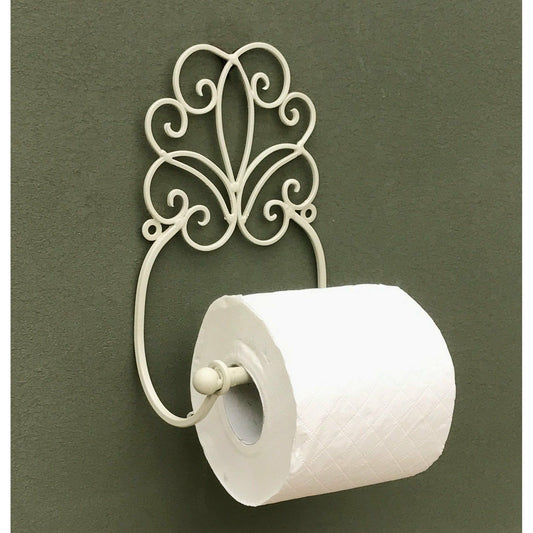 Cream Scroll Wall Mounted Toilet Roll Holder - Ashton and Finch