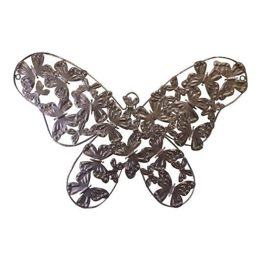 Small Silver Metal Butterfly Design Wall Decor - Ashton and Finch