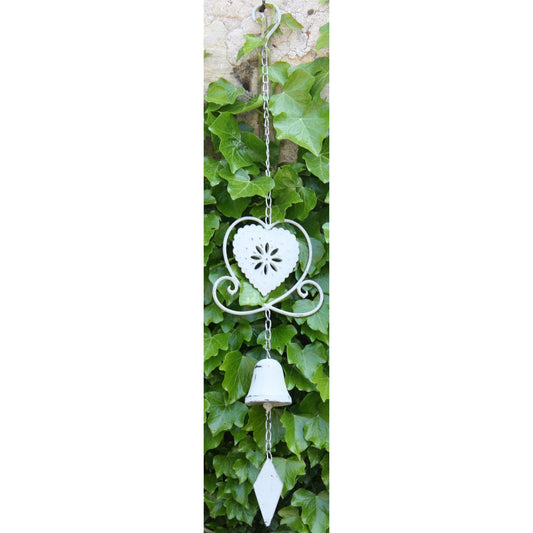Grey Heart Hanging Decorative Bell - Ashton and Finch