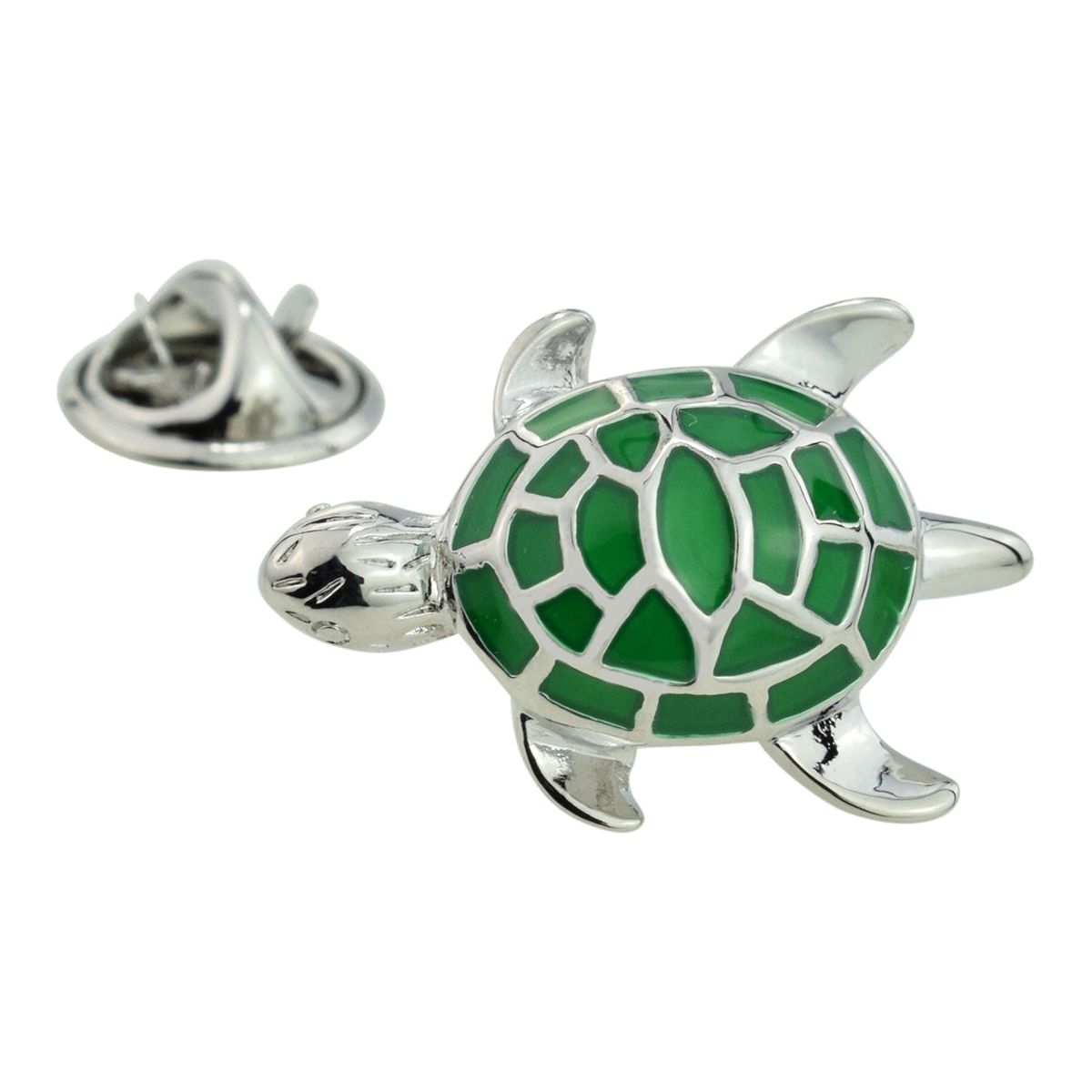 Green Turtle Lapel Pin Badge - Ashton and Finch