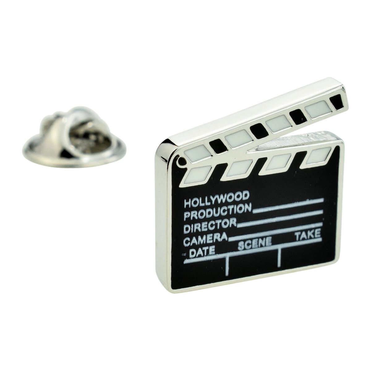 Hollywood Film Clapperboard Lapel Pin badge - Ashton and Finch