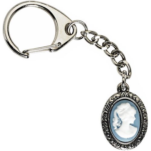 Pewter Small Cameo Keyring - Ashton and Finch