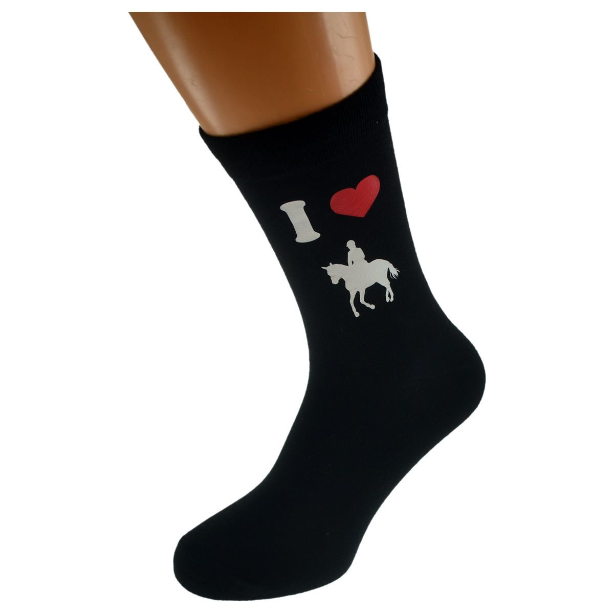 I Love horse riding Equestrian Image Design Mens Black Socks - Ashton and Finch