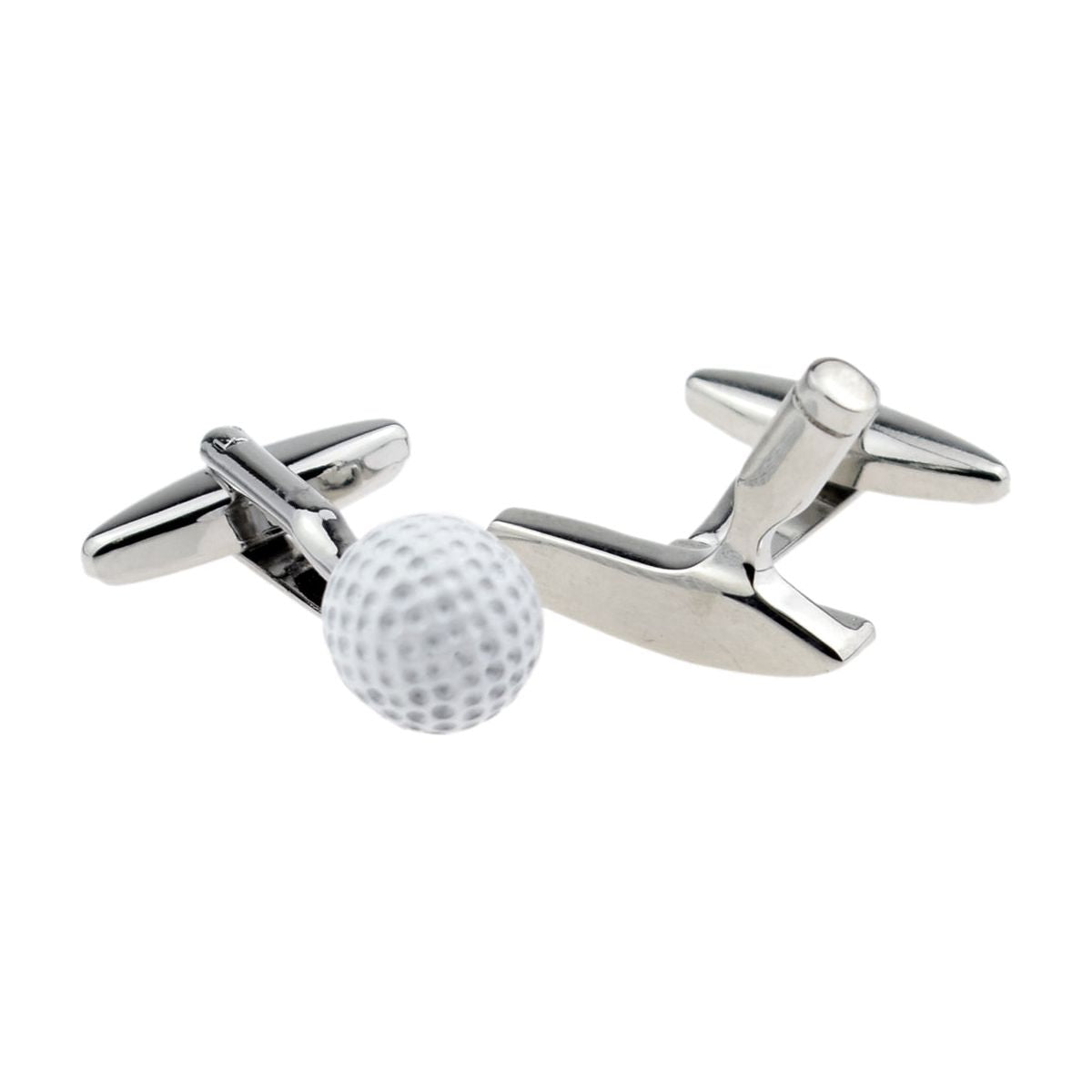 White Golf Ball & Silver Putter Head Cufflinks - Ashton and Finch